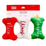 Picture of XMAS HOLIDAY CANINE ZIPPYPAWS Holiday Miniz Naughty & Nice Bones - 3/pk