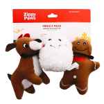 Picture of XMAS HOLIDAY CANINE  ZIPPYPAWS Holiday Miniz Santa's Friends - 3/pk