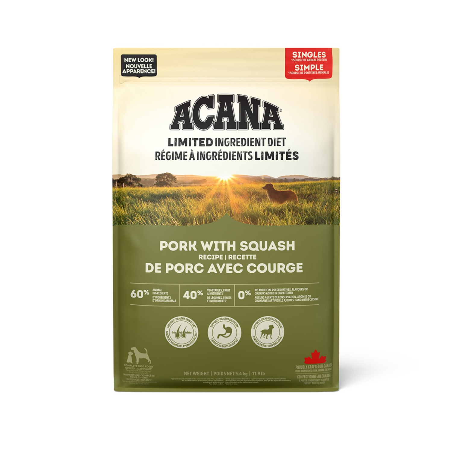 Picture of Canine ACANA Singles Pork With Squash - 5.4kg/11.9lb