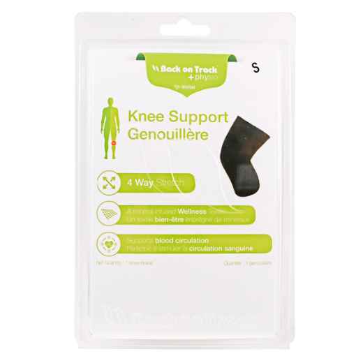 Picture of BACK ON TRACK HUMAN PHYSIO 4 WAY KNEE SUPPORT BLACK - Small