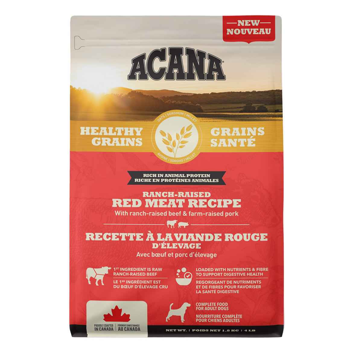 Picture of CANINE ACANA HEALTHY GRAINS RED MEAT RECIPE - 1.8kg/4lb