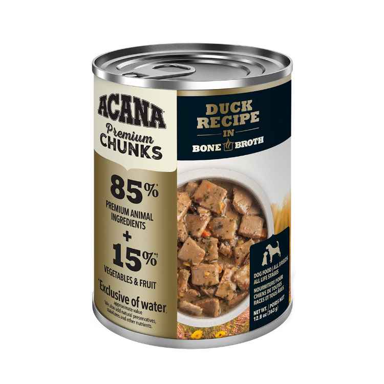 Picture of CANINE ACANA PREMIUM CHUNKS Duck in Bone Broth - 12 x 12.8oz/363g