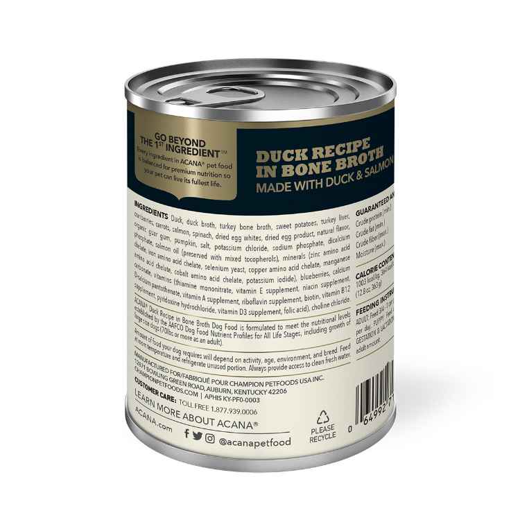 Picture of CANINE ACANA PREMIUM CHUNKS Duck in Bone Broth - 12 x 12.8oz/363g