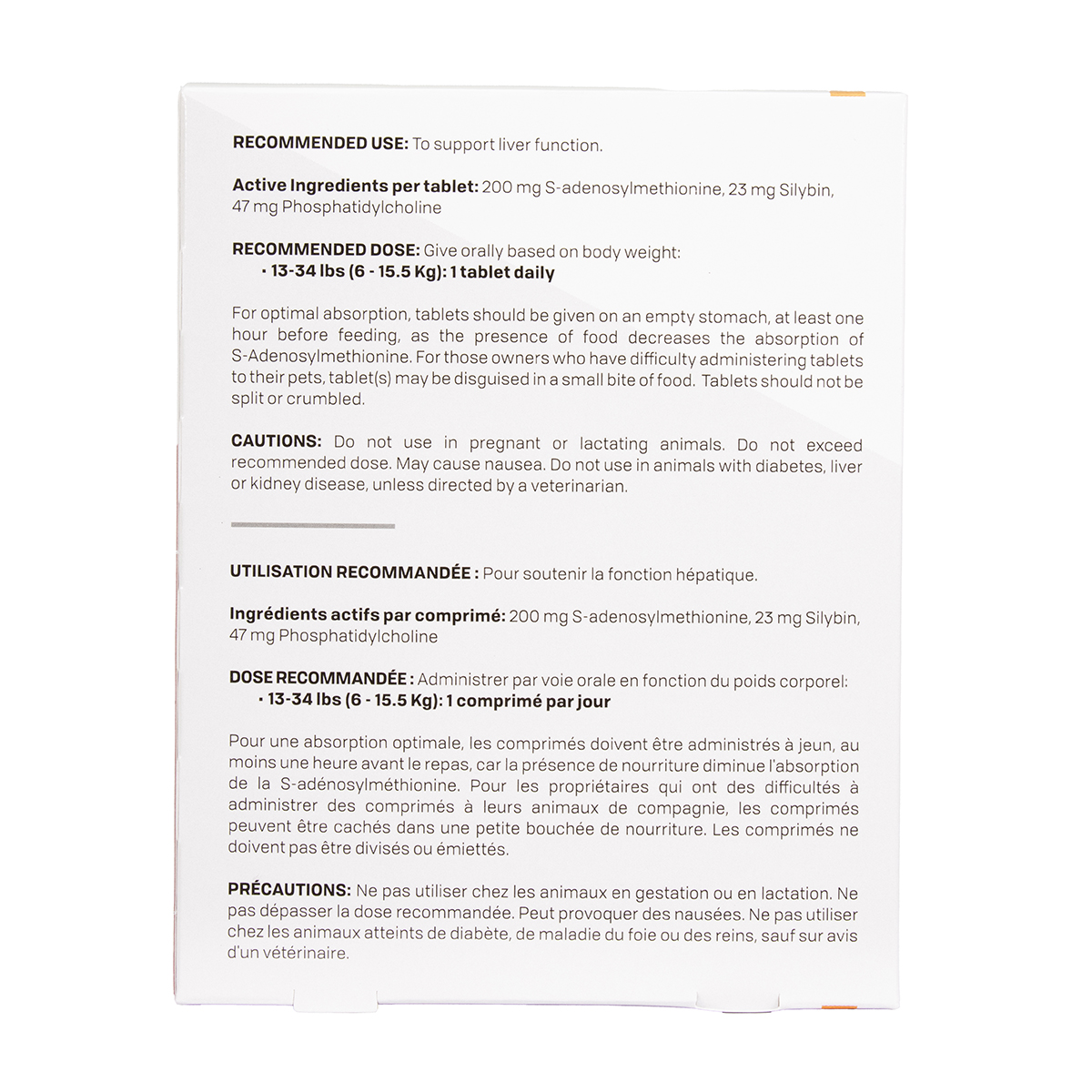 Pembina Veterinary Hospital. PROLIV SAMe TABS for MED DOGS & CATS 30s
