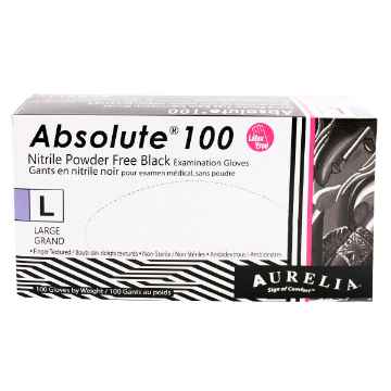 Picture of GLOVES EXAM AURELIA NITRILE ABSOLUTE BLACK LARGE - 100s
