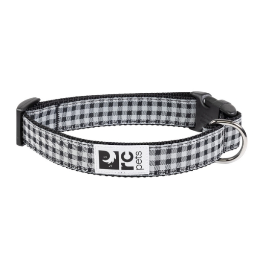 Picture of COLLAR CANINE RC CLIP Adjustable Black Gingham - 5/8in x 7in - 9in