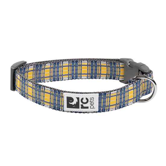 Picture of COLLAR CANINE RC CLIP Adjustable Marigold Plaid - 3/4in x 9in -13in