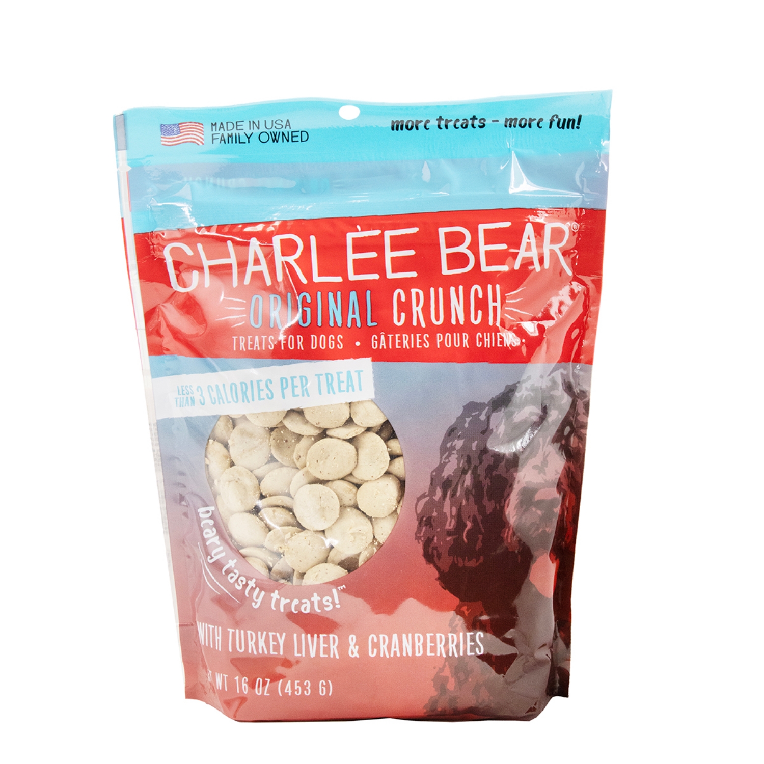 Picture of TREAT CANINE CHARLEE BEAR with Turkey Liver and Cranberry - 16oz/453g