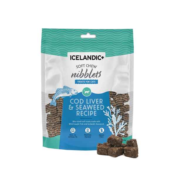 Picture of TREAT FELINE ICELANDIC FISH - Soft Chew Nibblets Cod Liver and Seaweed - 2.25oz