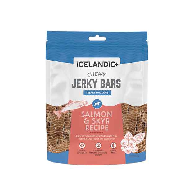 Picture of TREAT CANINE ICELANDIC FISH Chewy Jerky Bars Salmon/Skyr/Blueberry - 2.5oz