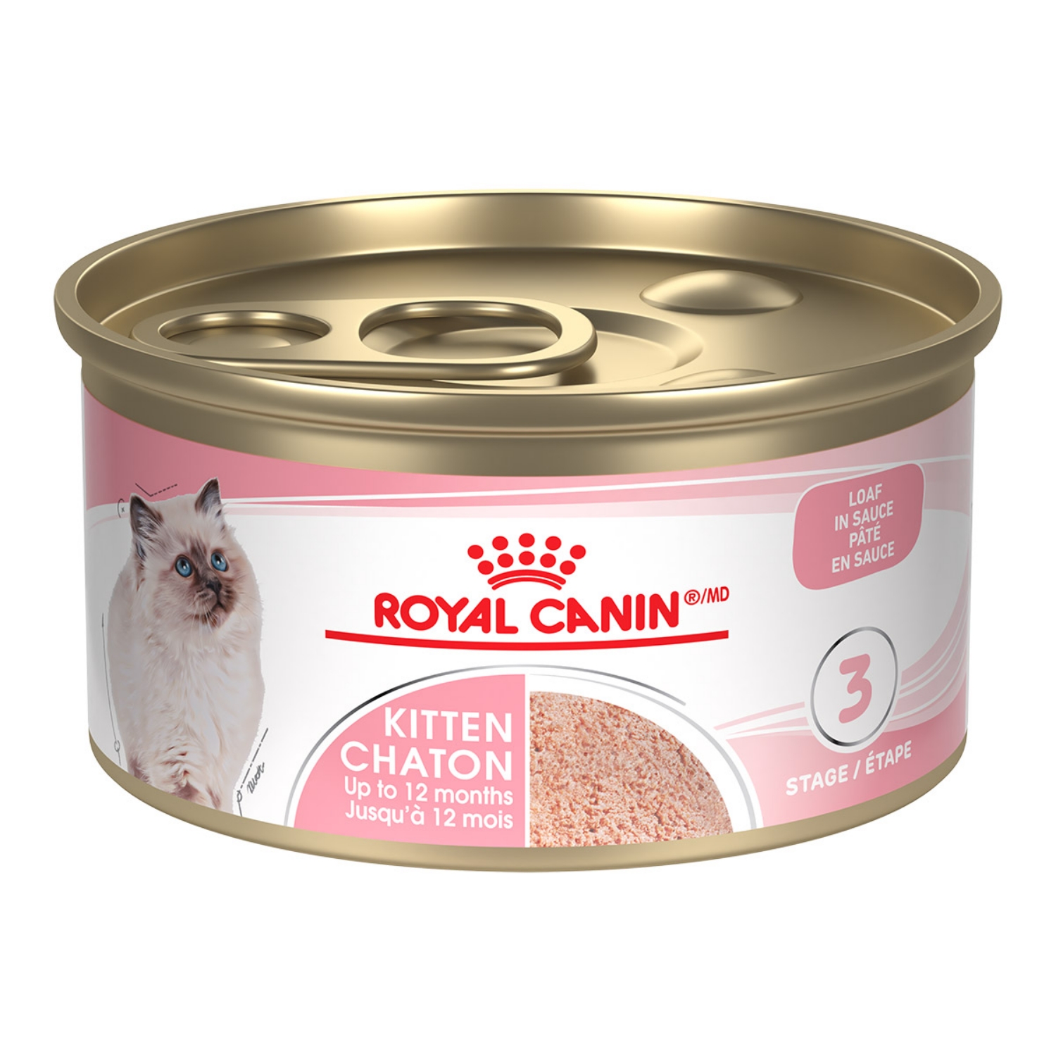 Picture of Royal Canin Veterinary Diet KITTEN Loaf Wet Cat Food - 24 X 145gm cans