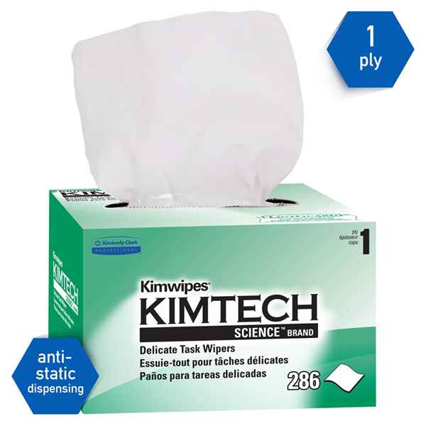 Picture of KIMWIPES KIMTECH WIPES 4.4in x 8.2in (34155) - 286s