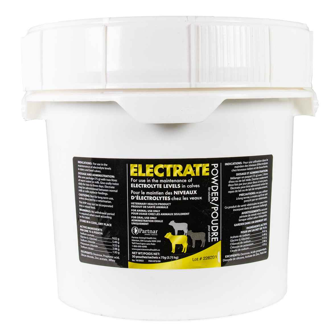 Picture of ELECTRATE ELECTROLYTE SUPPLEMENT for CALVES PAIL - 50 x 75gm