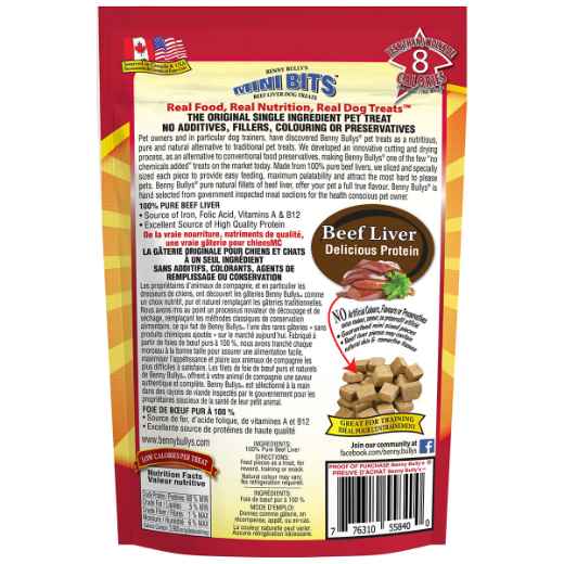 Picture of TREAT LIVER MINI BITS Benny Bullys - 1.8oz/ 50g