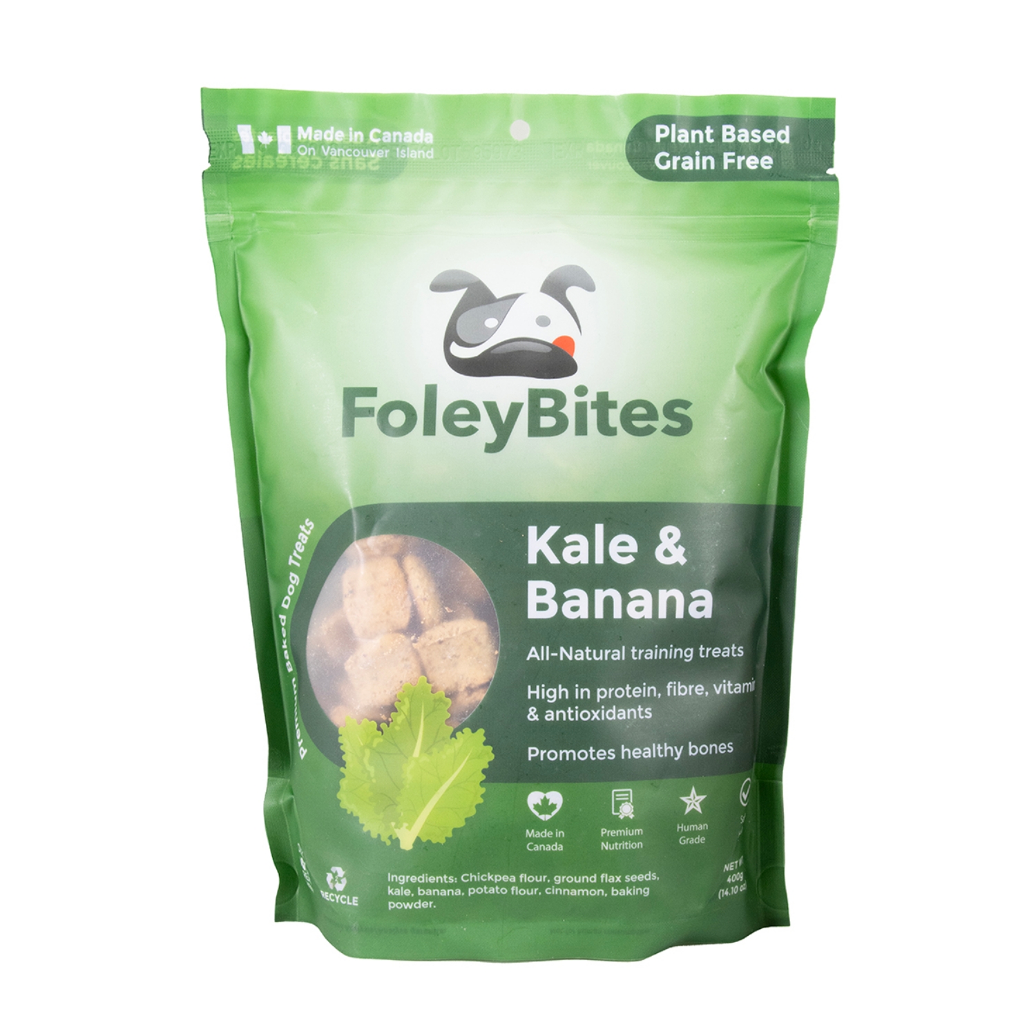 Picture of TREAT CANINE FOLEYBITES Kale & Banana - 14.10oz / 400g