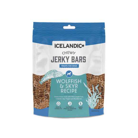 Picture of TREAT CANINE ICELANDIC FISH - Chewy Jerky Bars Wolffish/Skyr/Kelp - 2.5oz