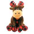 Picture of TOY CANINE SILVER PAW RED PLAID MOOSE - 9in X 6in