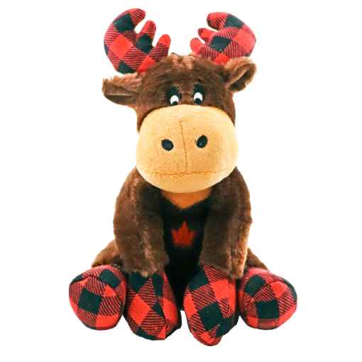 Picture of TOY CANINE SILVER PAW RED PLAID MOOSE - 9in X 6in