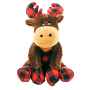 Picture of TOY CANINE SILVER PAW RED PLAID MOOSE - 9in X 6in