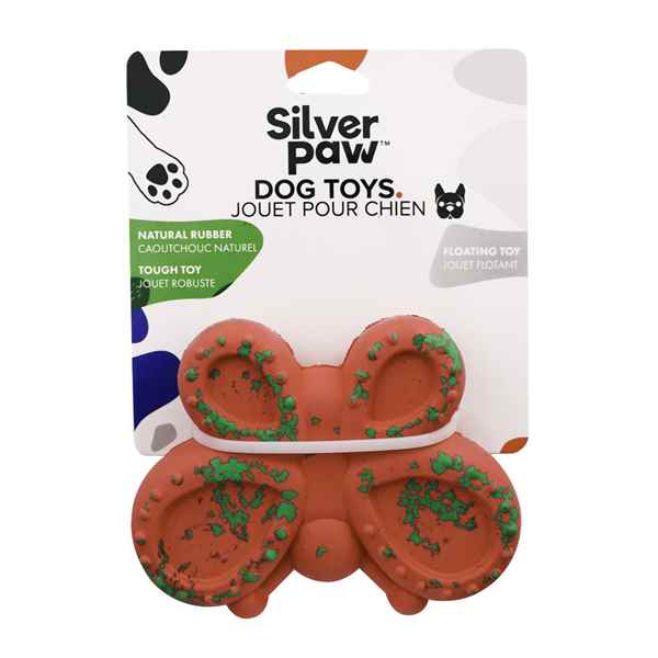 Picture of TOY CANINE SILVER PAW NATURAL RUBBER - Butterfly