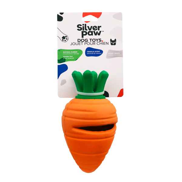 Picture of TOY CANINE SILVER PAW NATURAL RUBBER - Carrot