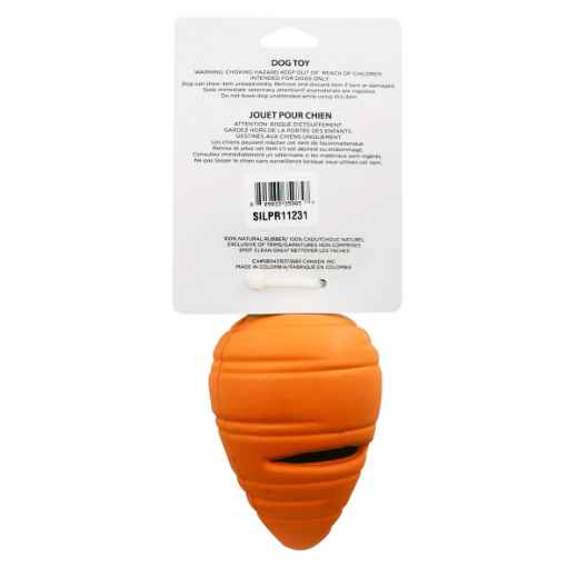 Picture of TOY CANINE SILVER PAW NATURAL RUBBER - Carrot