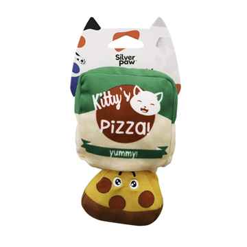 Picture of TOY FELINE SILVER PAW PIZZA BOX -  4in x 3.5in x 1.75in