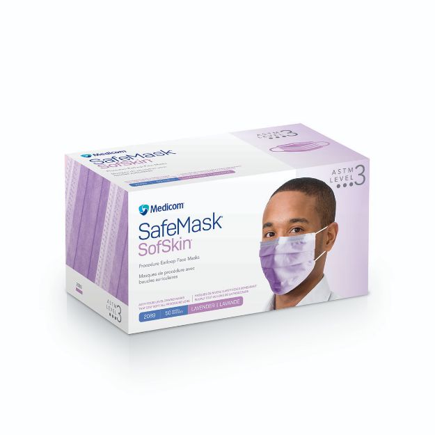 Picture of MASKS SAFEMASK SOFSKIN L3 w/ EARLOOPS LAVENDER - 50s