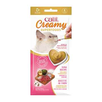 Picture of TREAT FELINE CATIT CREAMY SUPERFOOD Tuna Recipe with Coconut and Wakame - 4 x 10g