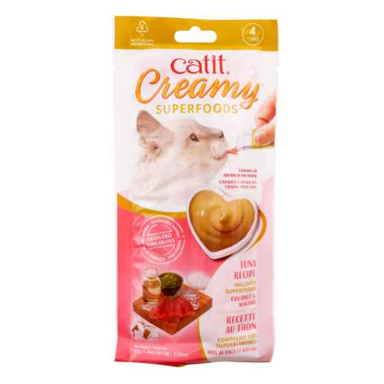 Picture of TREAT FELINE CATIT CREAMY SUPERFOOD Tuna Recipe with Coconut and Wakame - 4 x 10g