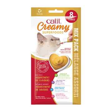 Picture of TREAT FELINE CATIT CREAMY SUPERFOOD ASSORTED Multipack - 8 x 10g