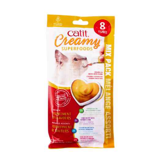 Picture of TREAT FELINE CATIT CREAMY SUPERFOOD ASSORTED Multipack - 8 x 10g