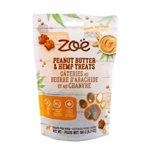 Picture of TREAT CANINE ZOE HEMP TREATS Peanut butter and Hemp - 5.3oz/150g