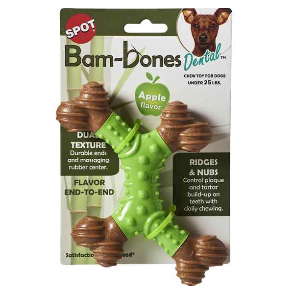 Picture of TOY DOG BAM-BONES Dental X-Bone Apple Flavour - 6in