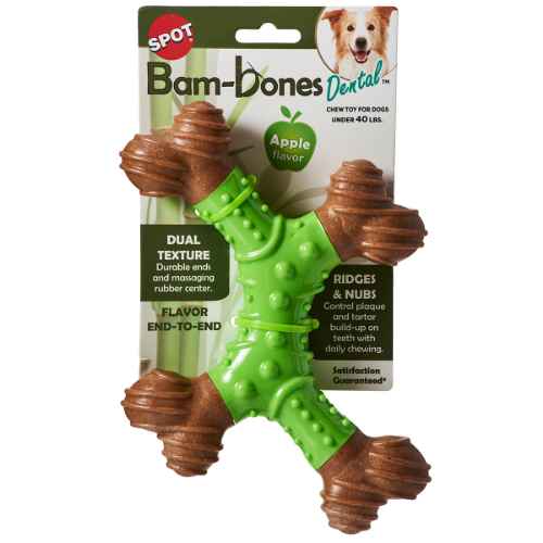 Picture of TOY DOG BAM-BONES Dental X-Bone Apple Flavour - 8in