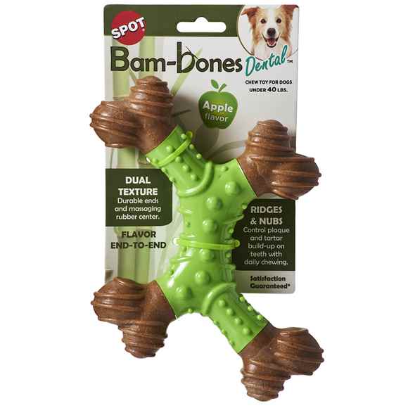 Picture of TOY DOG BAM-BONES Dental X-Bone Apple Flavour - 8in