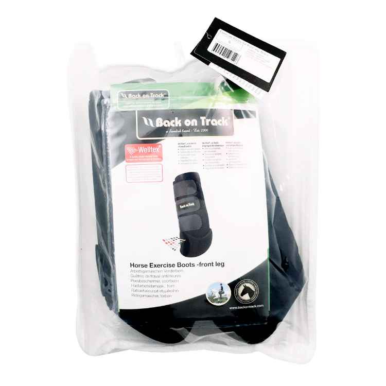 Picture of BACK ON TRACK EQUINE EXERCISE BOOTS FRONT BLACK SMALL- Pair