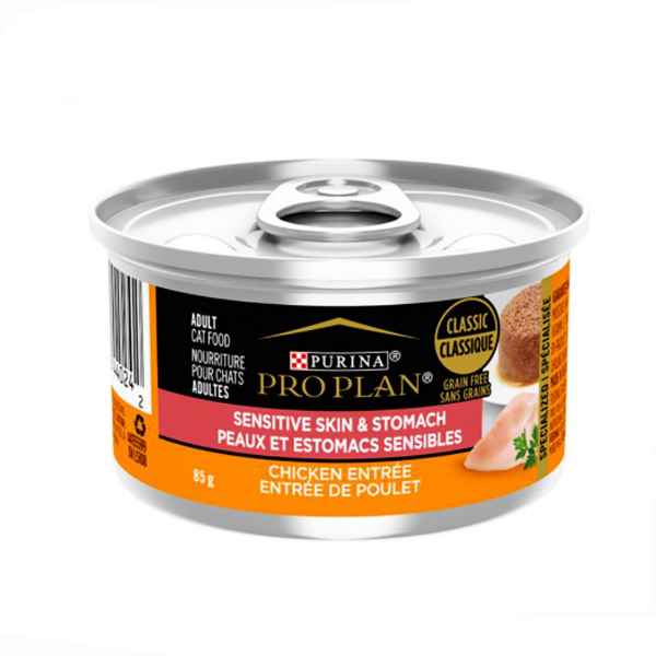 Picture of FELINE PRO PLAN SENSITIVE SKIN & STOMACH CHICKEN - 24 x 85gm cans