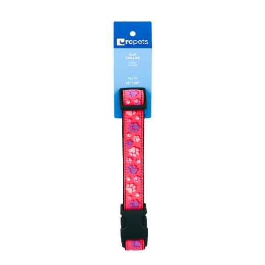 Picture of COLLAR CANINE RC CLIP Adjustable Fresh Tracks Pink - 1in x 12in -20in