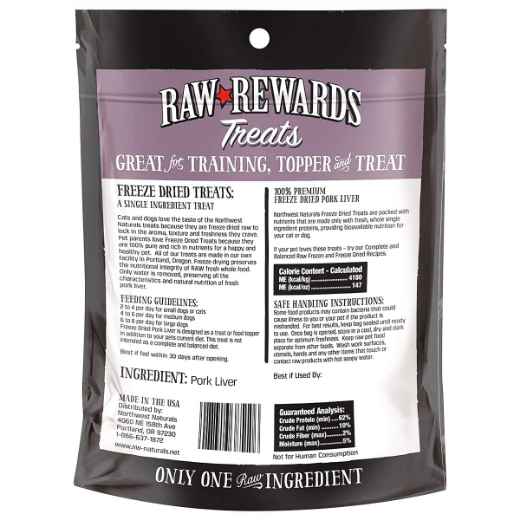 Picture of TREAT NW NATURALS RAW REWARDS FD Pork Liver - 283.5g/10oz