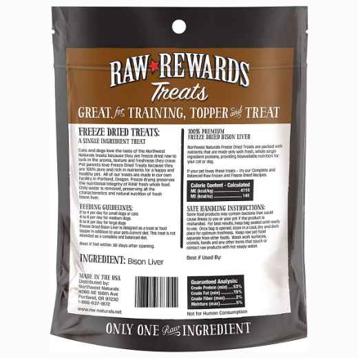 Picture of TREAT NW NATURALS RAW REWARDS FD Bison Liver - 85.05g/3oz