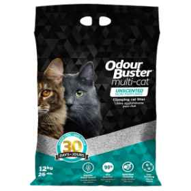 Show details for CAT LITTER ODOUR BUSTER MULTICAT CLUMPING UNSCENTED - 12kg Picture of CAT LITTER ODOUR BUSTER MULTICAT CLUMPING UNSCENTED - 12kg