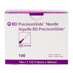 Picture of NEEDLE BD 16g x 1 1/2in - 100`s