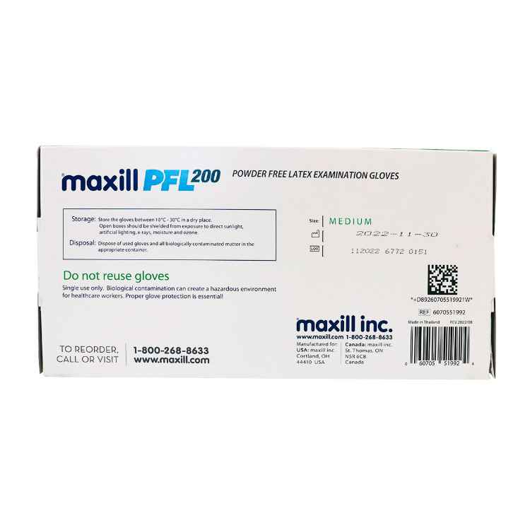 Picture of GLOVES EXAM PFL 200 LATEX PF MEDIUM - 200s