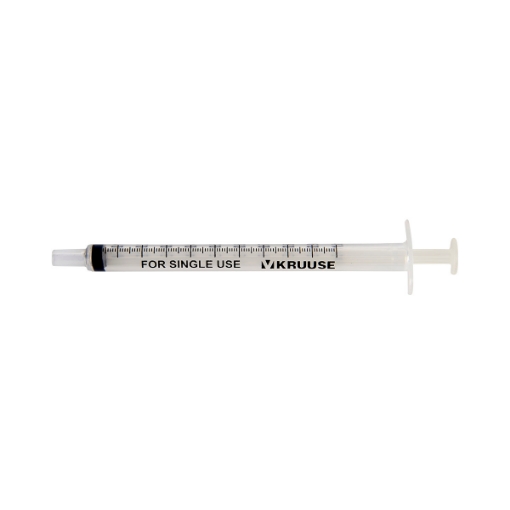 Picture of SYRINGE DISPOSABLE Center Nozzle 1 ml graduation KRUUSE - 100's