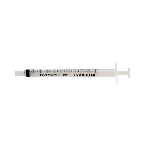 Picture of SYRINGE DISPOSABLE Center Nozzle 1 ml graduation KRUUSE - 100's