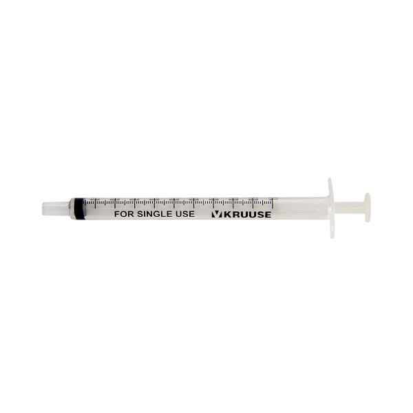 Picture of SYRINGE DISPOSABLE Center Nozzle 1 ml graduation KRUUSE - 100's