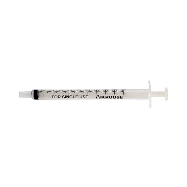 Picture of SYRINGE DISPOSABLE Center Nozzle 1 ml graduation KRUUSE - 100's