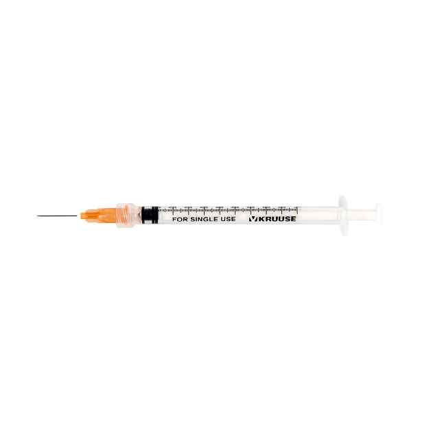 Picture of SYRINGE & NEEDLE LL Kruuse 1ml graduation 25g x 5/8in - 100's