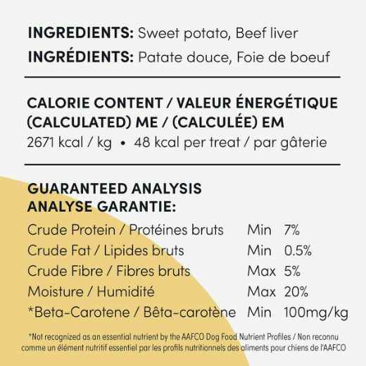 Picture of CRUMPS NATURALS SWEET POTATO & LIVER CHEWS - 21.6oz / 612g